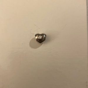 Heart with stone pandora charm